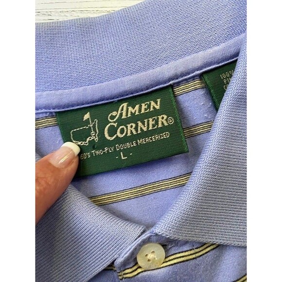 Bundle of TWO Amen Corner Golf Polo Shirt Sz L - Picture 3 of 9